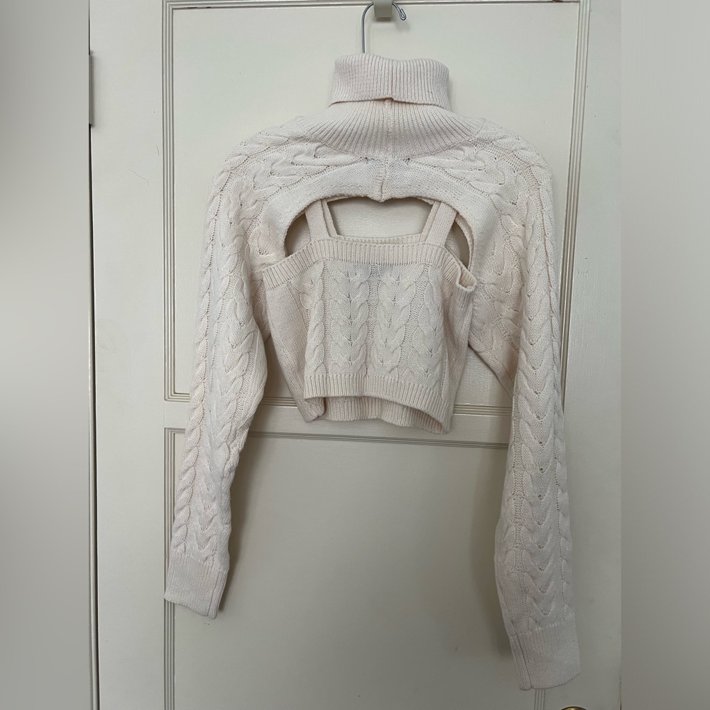 Shein knit set brand new cream color, size s